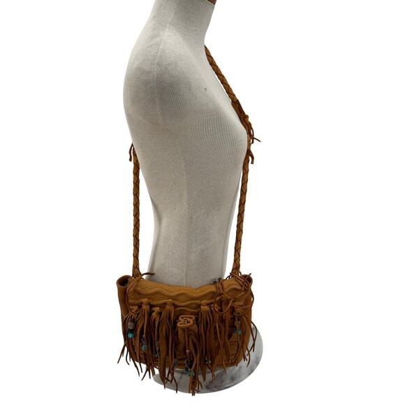 Moondancer leather deer skin crossbody bag - Picture 2 of 10